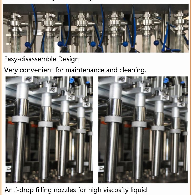 Malmultekosta pleniga pleniga kruĉo-mielo enboteliganta maŝinon