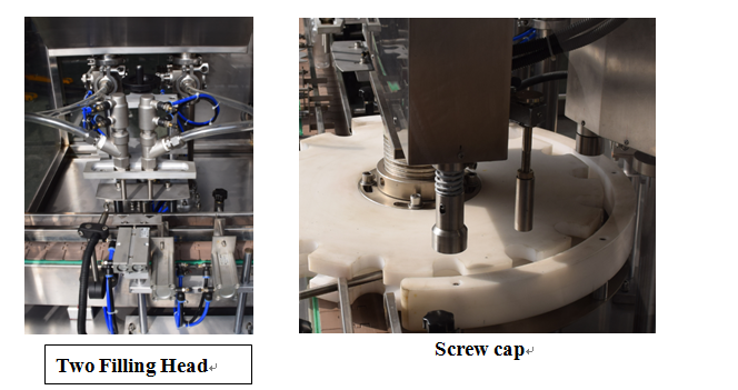 KPGX-1 siropo-botelo kun likva plenigo kaj kapsikmaŝino por drogoj