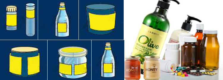 T Vertikala Tipo Aŭtomata Ronda Ujo-Etiketilo