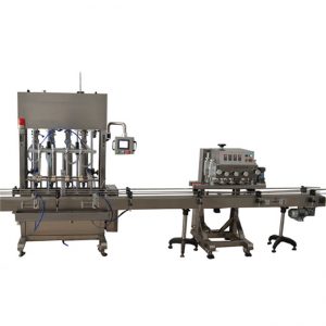 Aŭtomata likva enboteliga ekipaĵo 50ml medicina alkohola pleniga maŝino