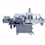 Malgranda botelo aŭtomata glata maŝino etikedanta maŝinon, Aŭtomata Botelo Adhesiva Labelmaŝino